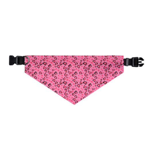 Leopard Heart Valentine’s Bandana Collar